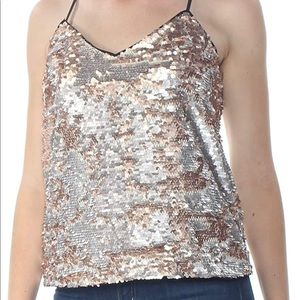 NWT 1. State Women’s Sequined Camisole Silver Mist-Small